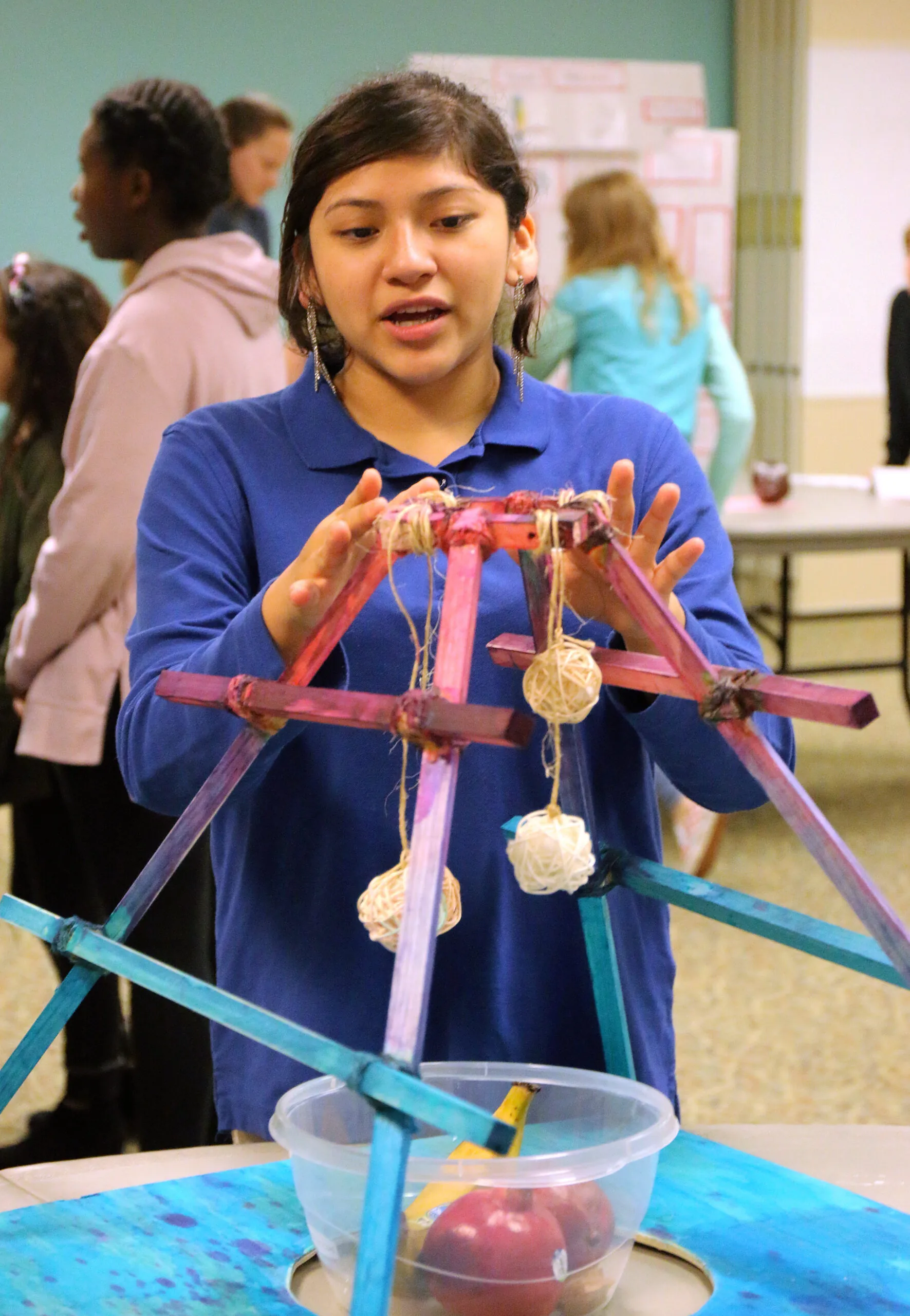 STEM Investigation: Girl with animal enrichment model