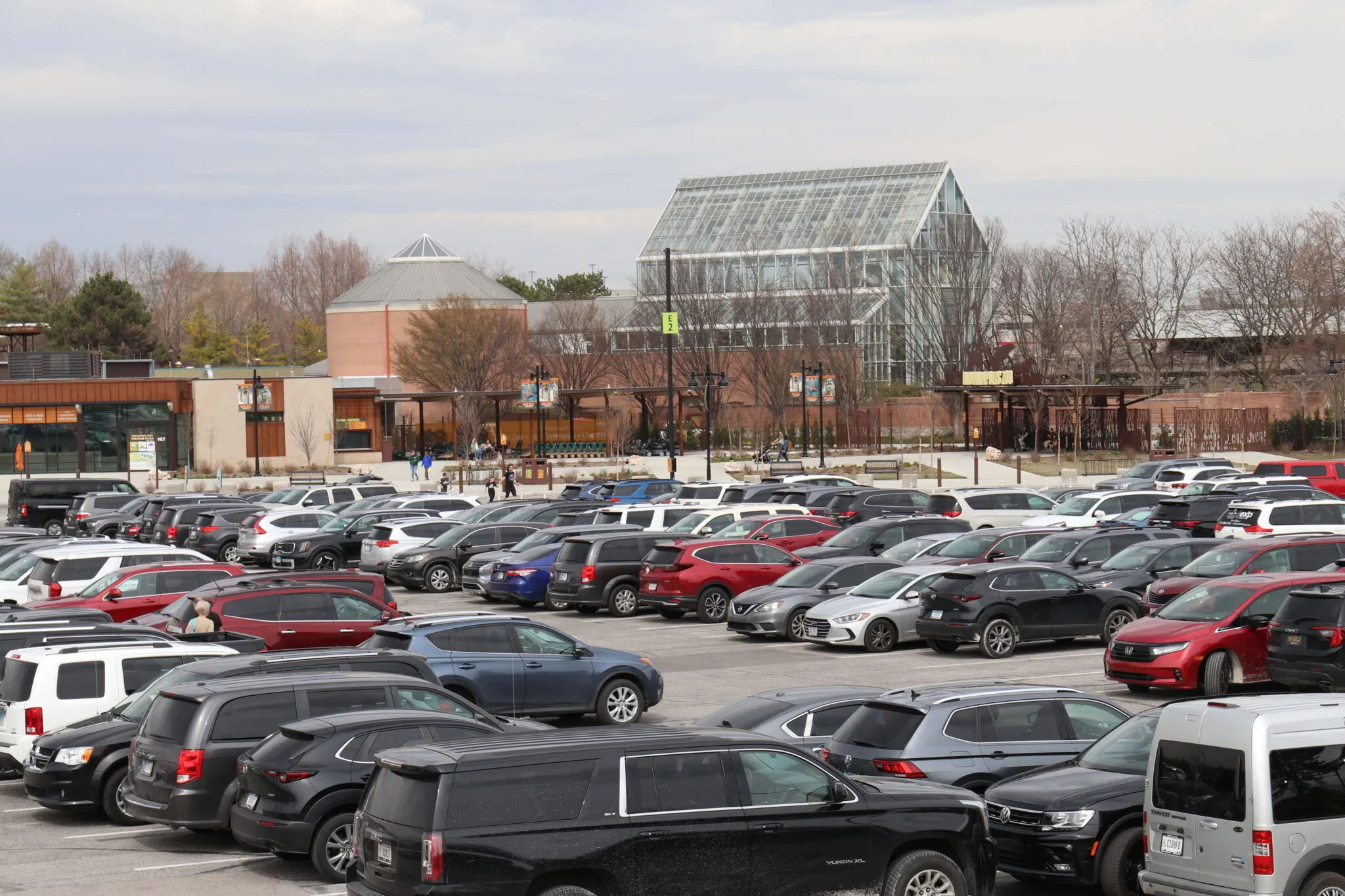 Parking Lot in front of Colts Welcome Plaza