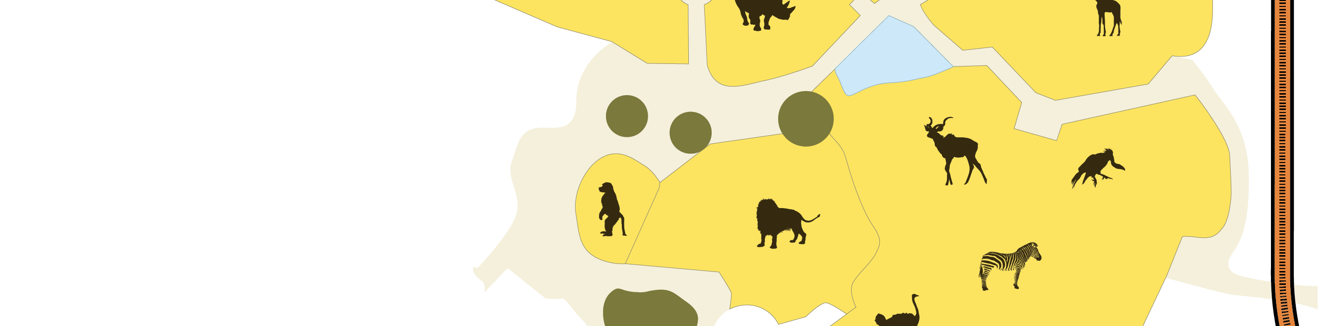 cropped zoo map showing chimpanzee location
