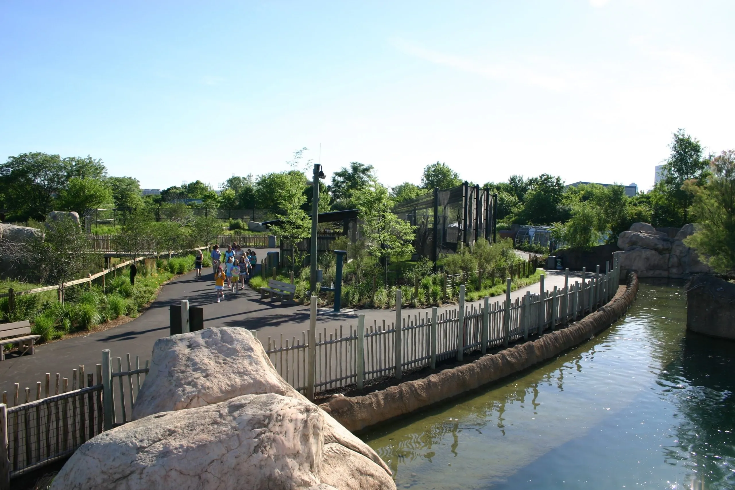 drone shot of cheetah and elephant area of the Indianapolis Zoo