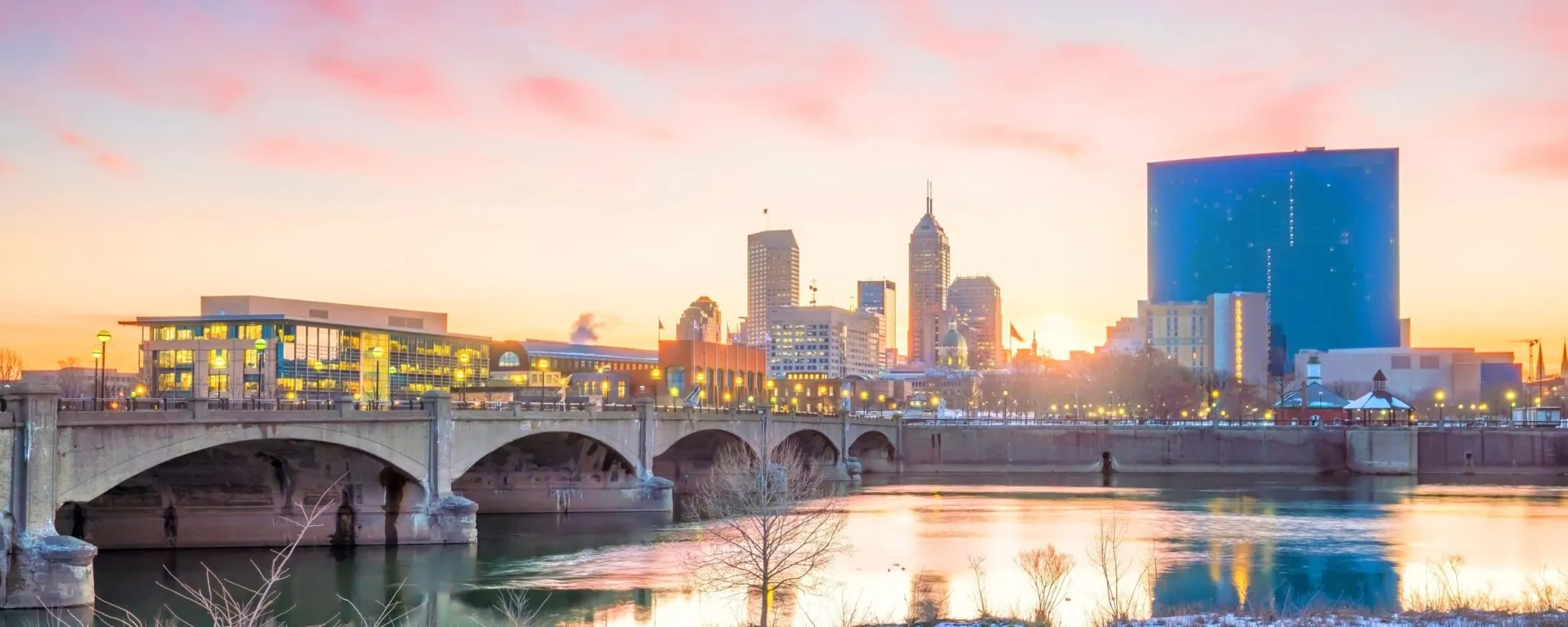 Indianapolis Skyline at Sunset