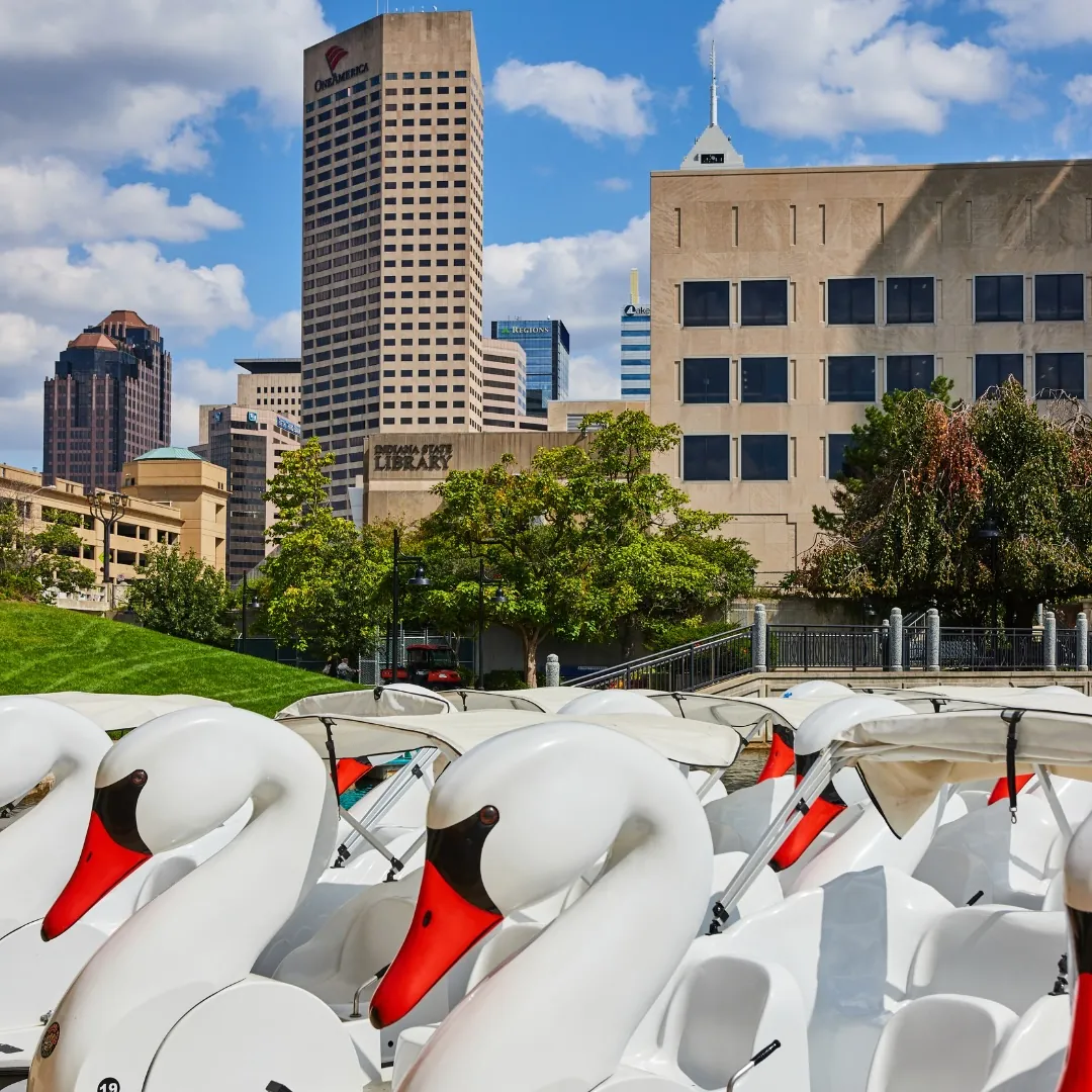 Indianapolis Skyline View from Canal
