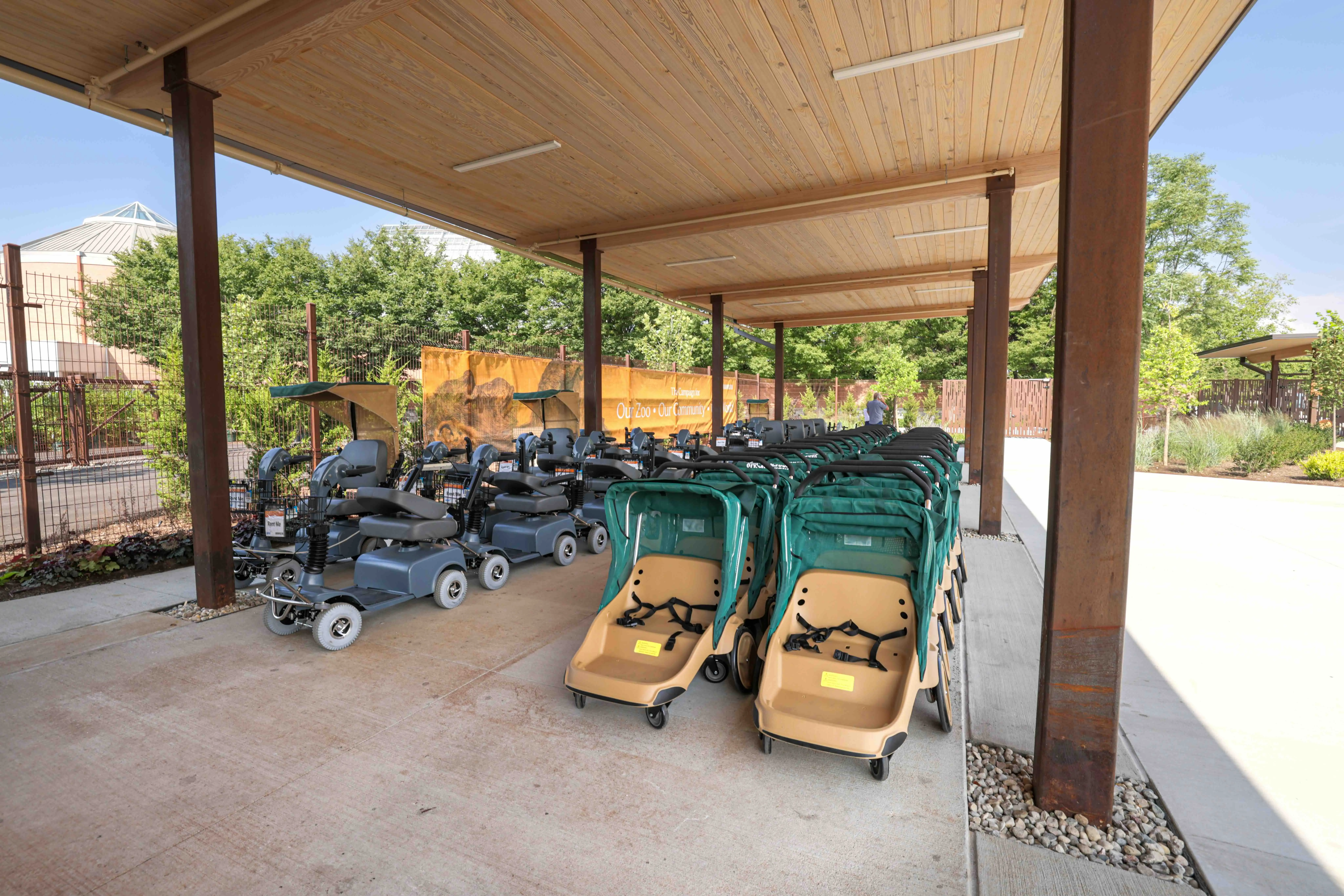stroller and wheelchair rentals at the visitor services center