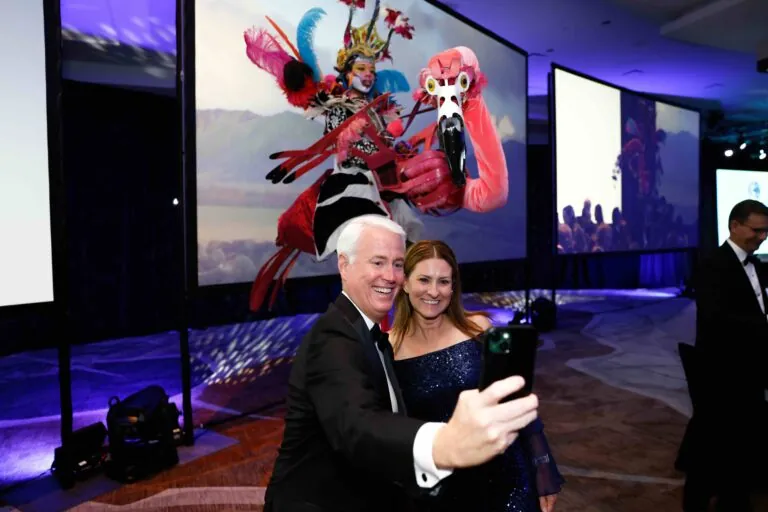 2023 Indianapolis Prize Gala at the JW Marriott, couple taking selfie