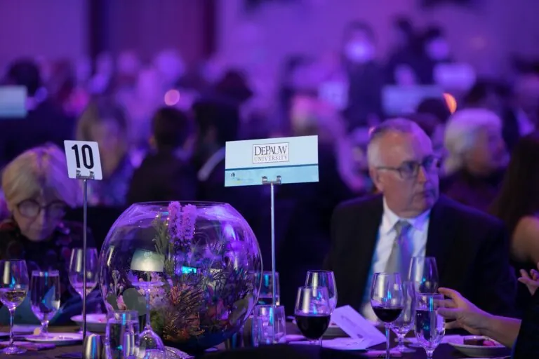 Indianapolis Prize guests seated at gala dinner, sponsor the prize