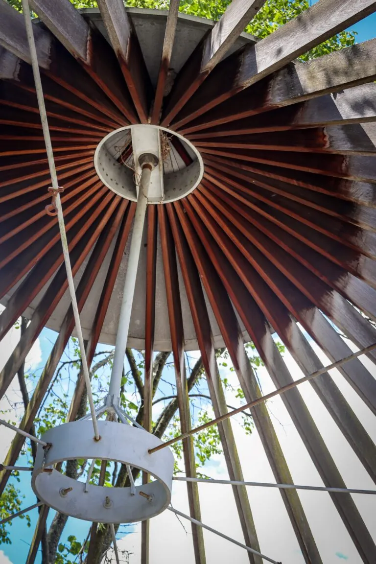 Interior of silo gazebo