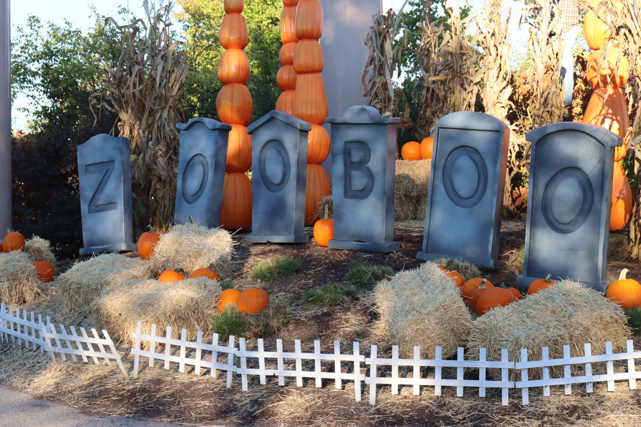 zooboo gravestone sign at the indianapolis zoo