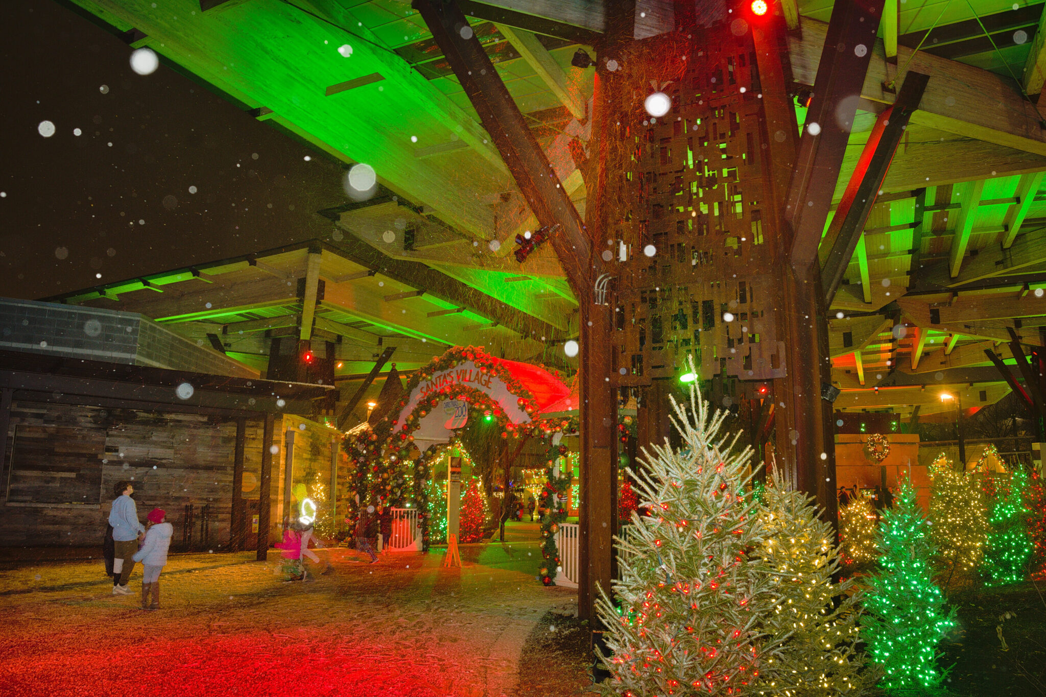 Santa's village covered in snow