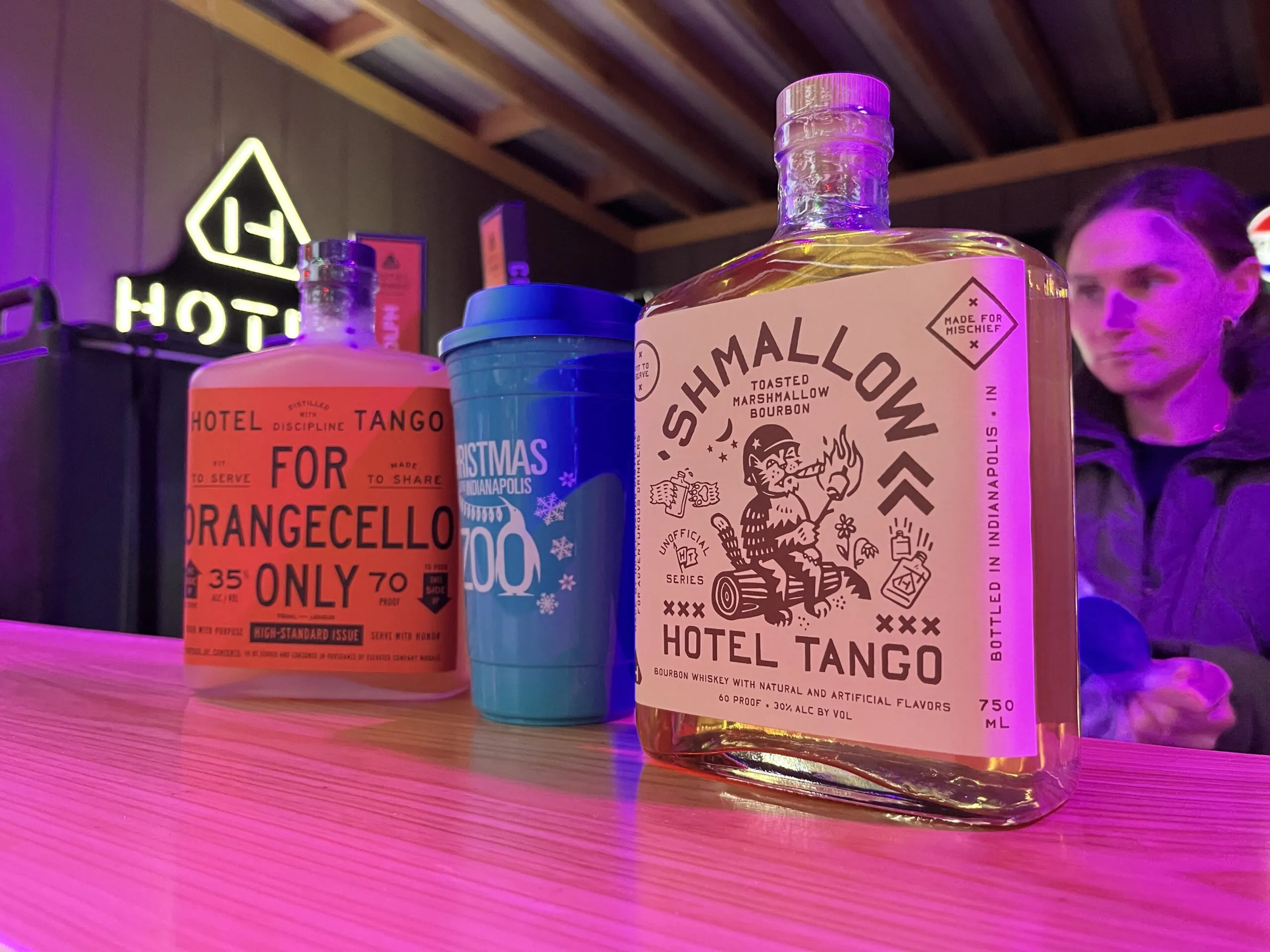 hotel tango liquor bottles