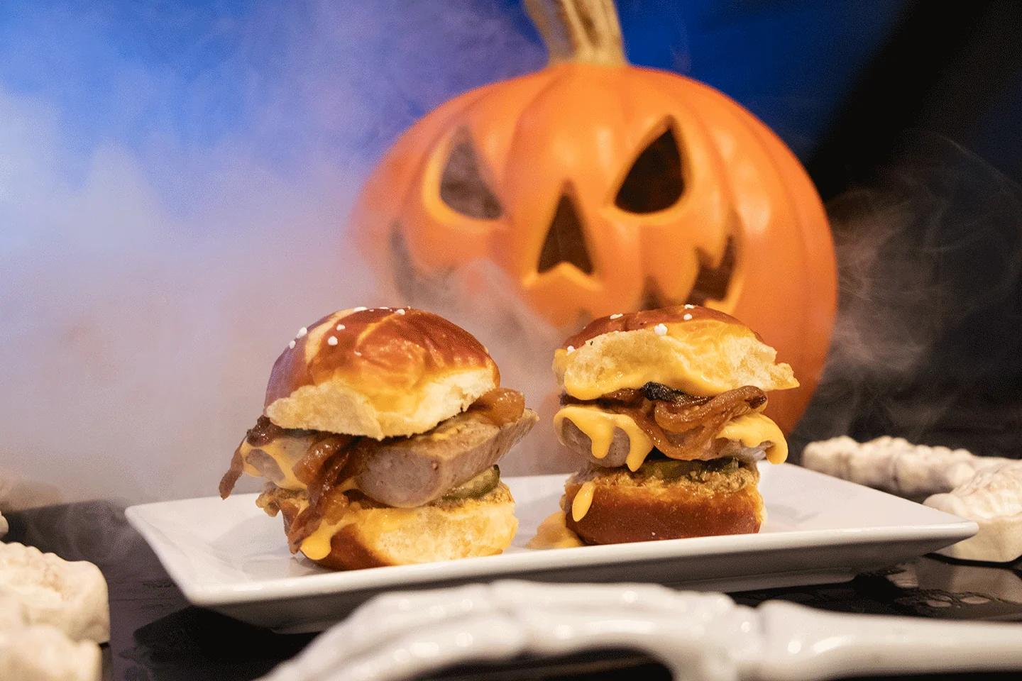 mini brats slider sandwiches