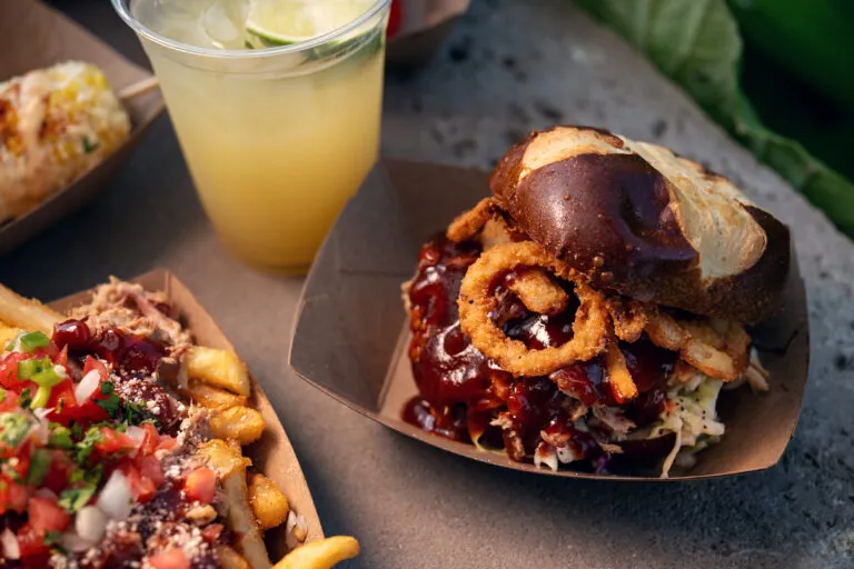burger and fries with drink