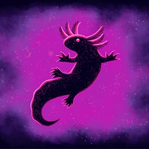 graphic of an axolotl