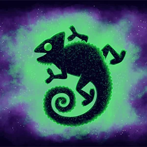 graphic rendering of a chameleon