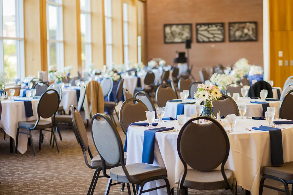 room set up for formal event