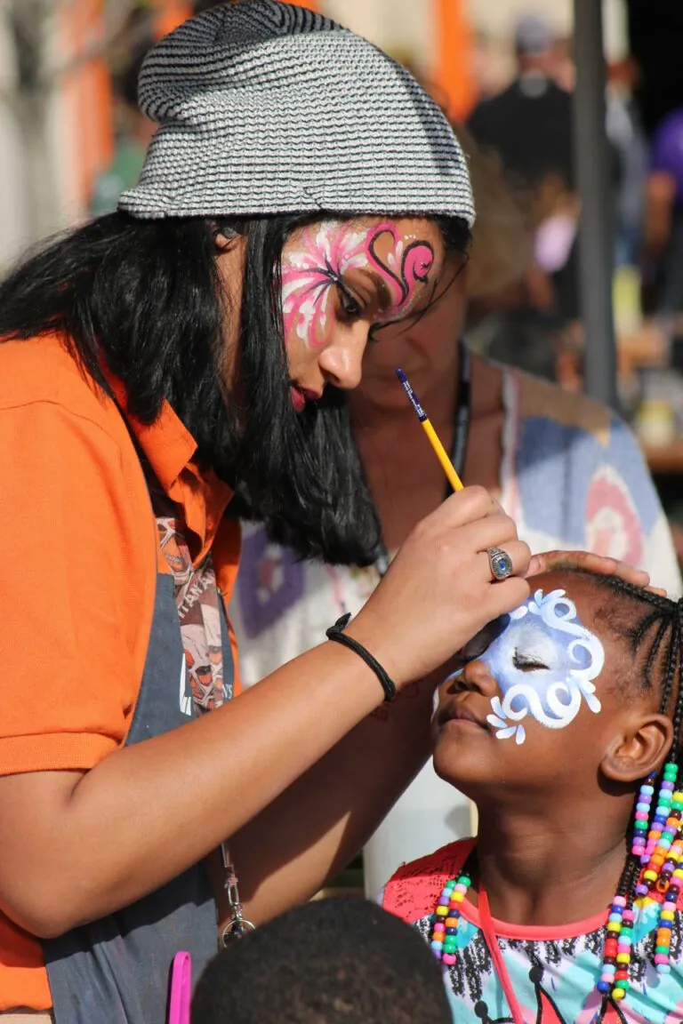 guest getting face painted
