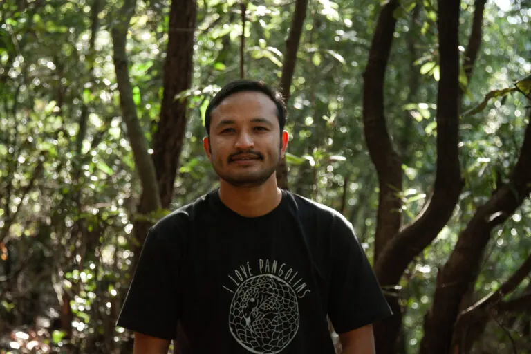 conservationist in forest