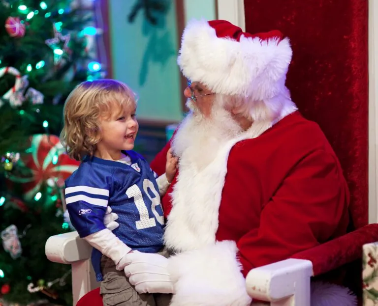 child with santa