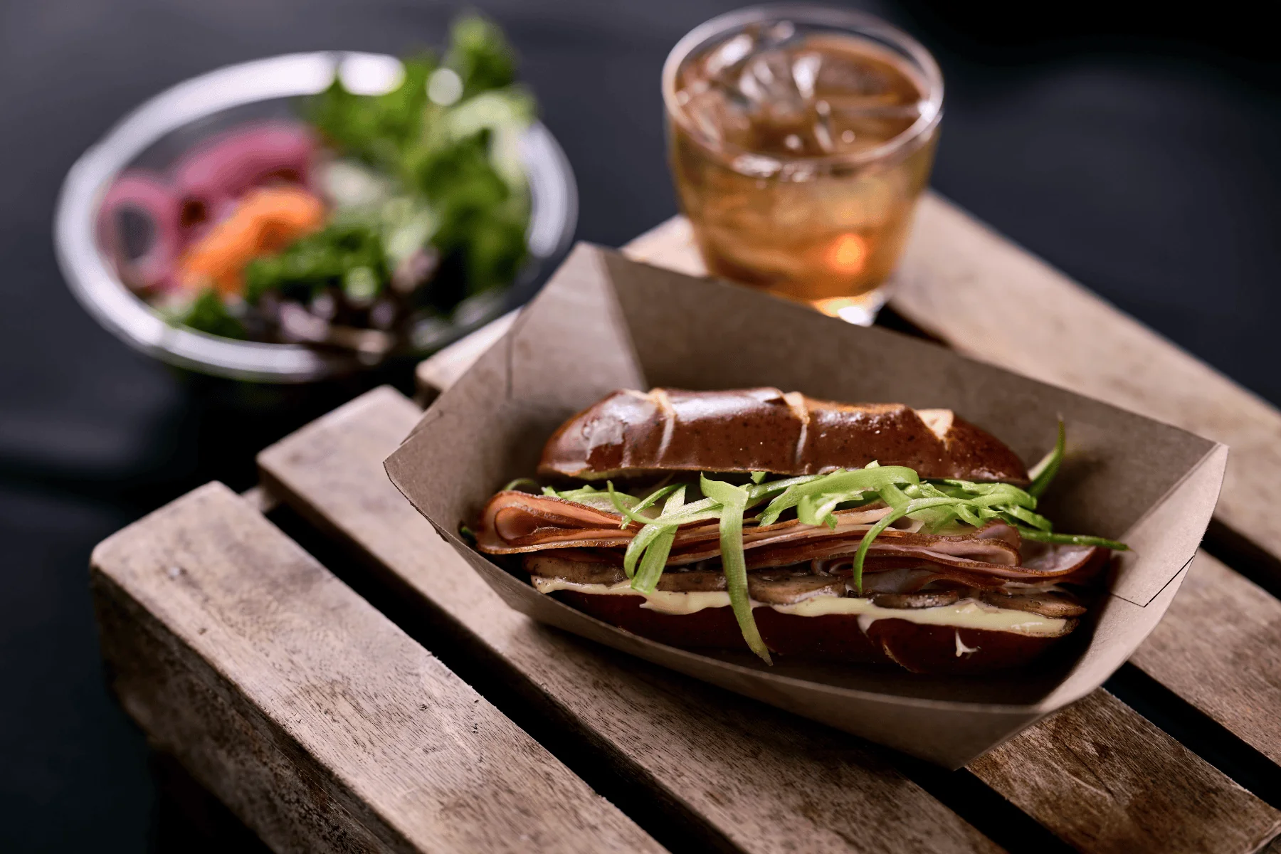 ham pretzel melt