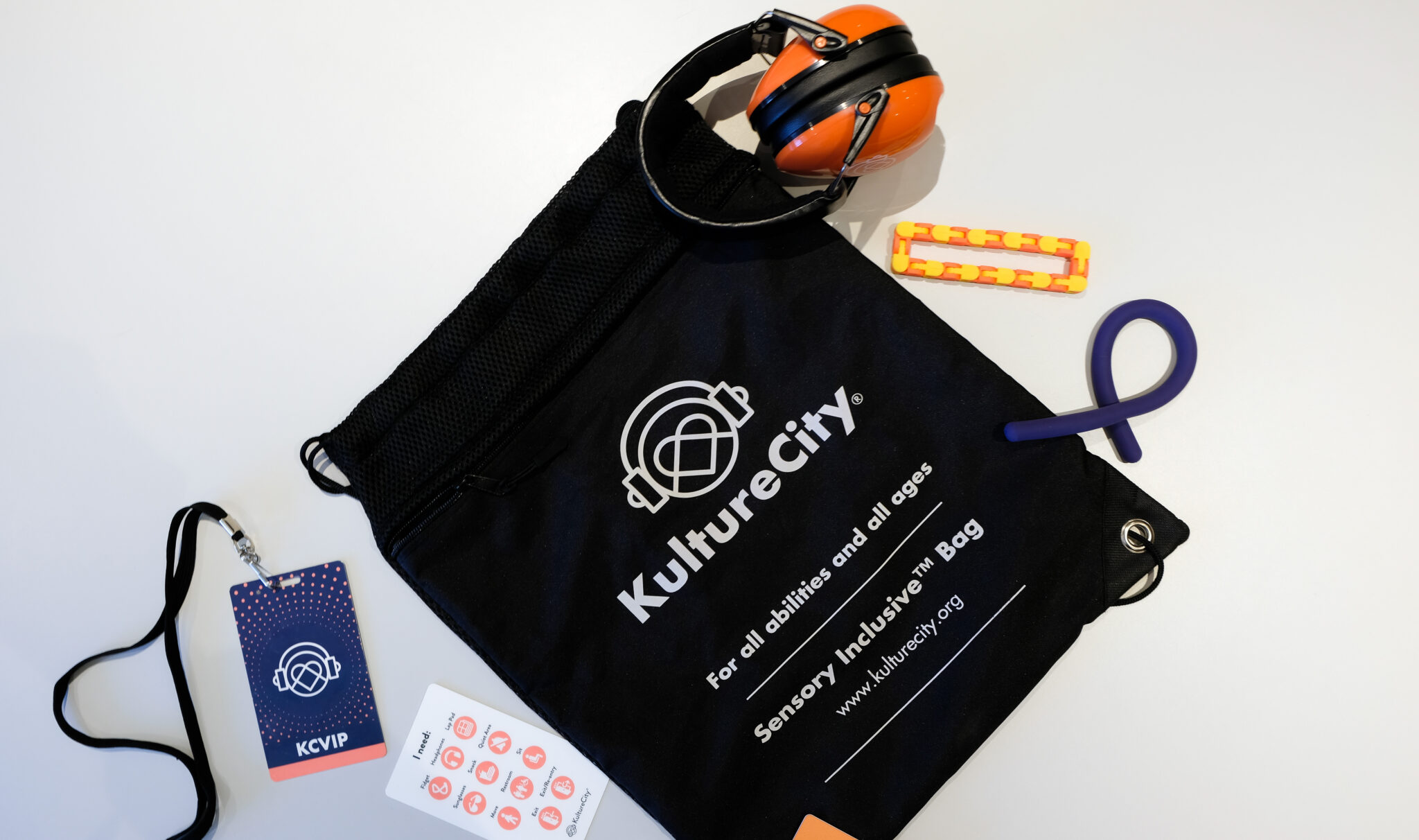 bag with sensory friendly activities