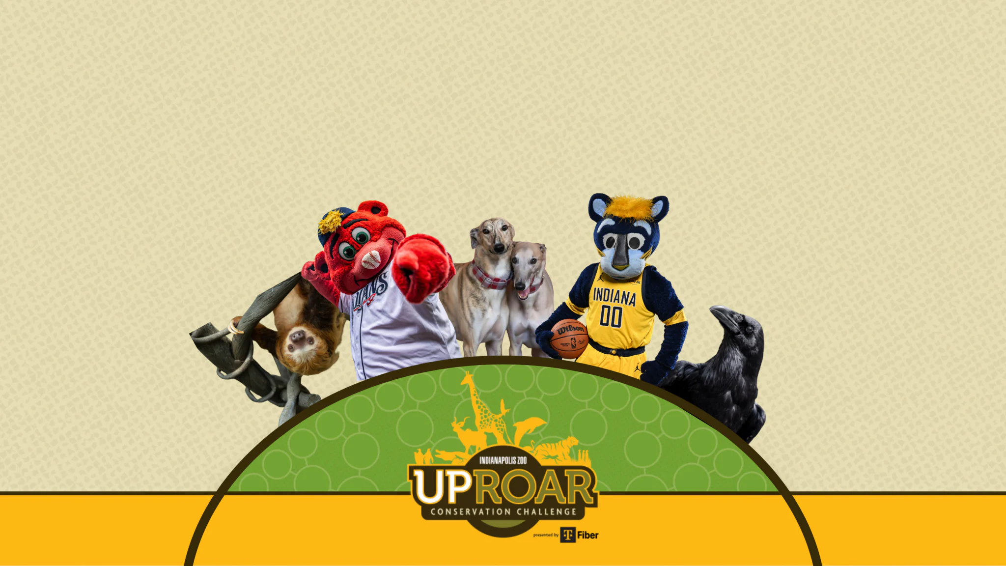 uproar celebration image with animals and mascots
